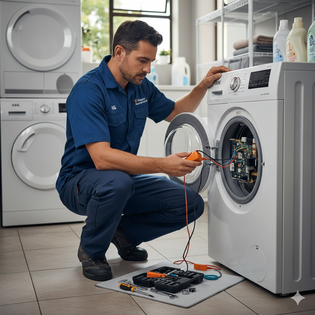 AEG Washing Machine Repairs- with Repair man