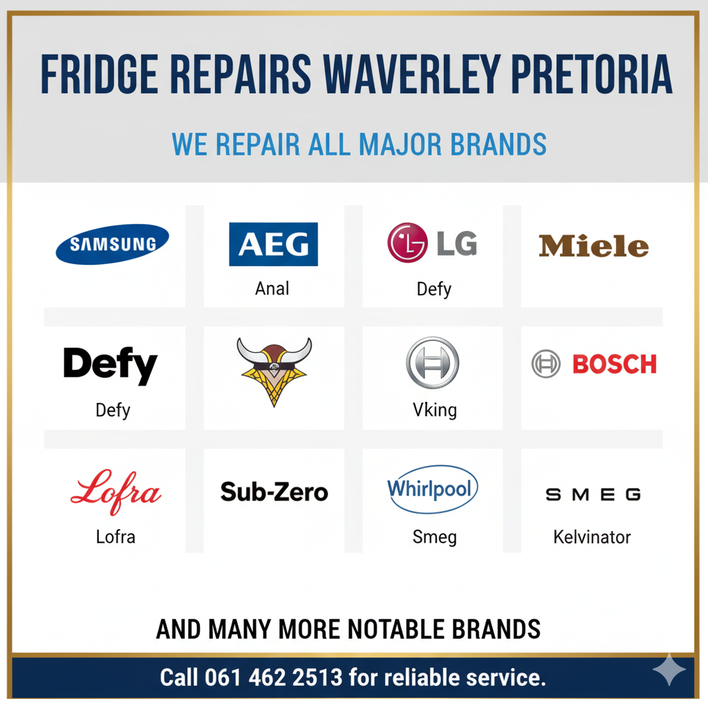 FRIDGE REPAIRS WAVERLEY PRETORIA brands we work on